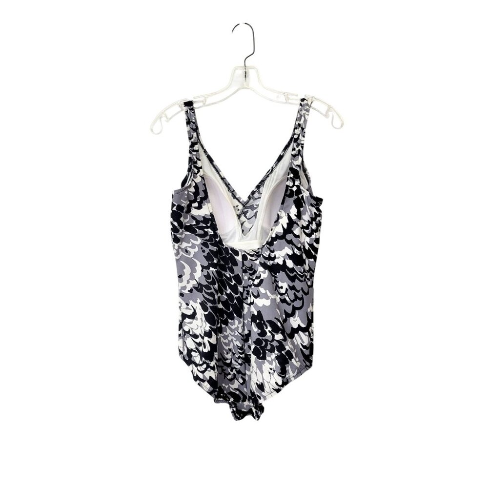 Magic Suit One Piece Swim Suit Gray and Black Marbled Design - Picture 3 of 5